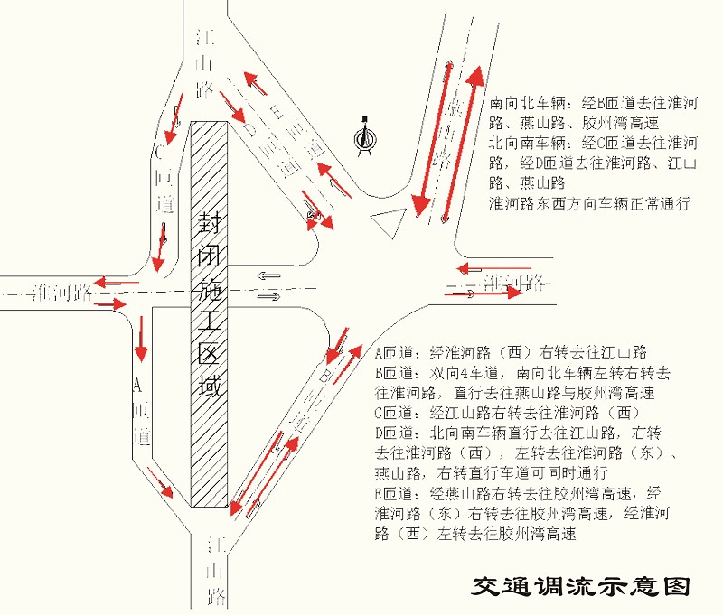 江山路與淮河路立交橋施工調流-新黃島20150824期 第07版-數字報